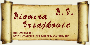 Miomira Vrsajković vizit kartica